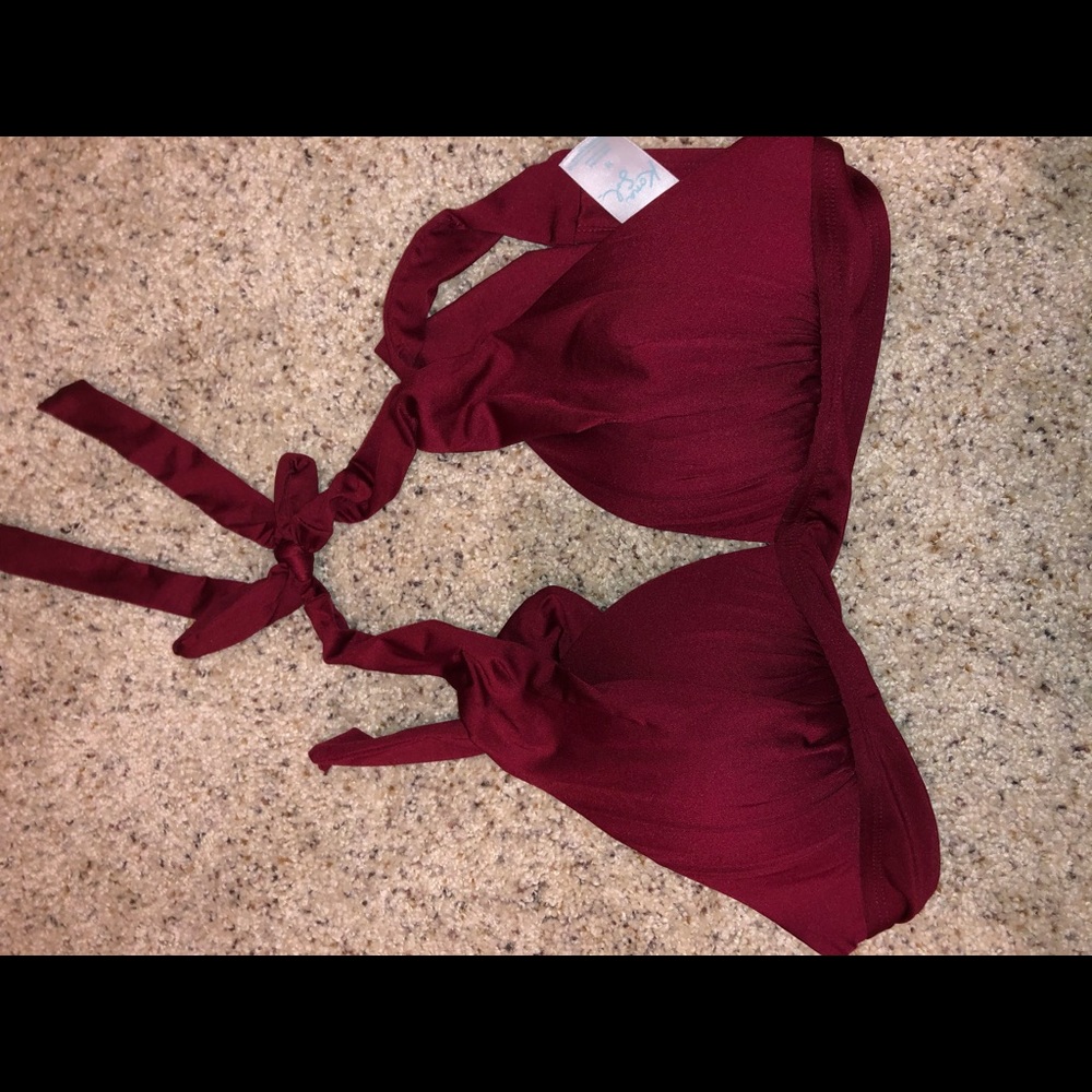 Burgundy Swimsuit Top